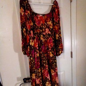 Maxi off the shoulder floral dress